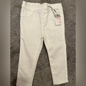 White Toddler Girls Jeggings 12 - 18 Months